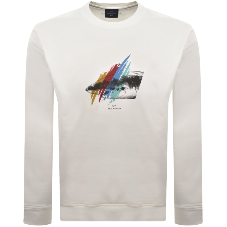 Paul And Shark X-Soft Logo Sweatshirt White | Mainline Menswear us